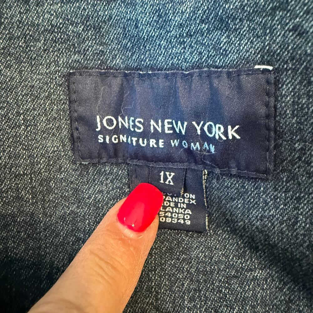 Women's Jones‎ New York Denim Blue Jean Barn Chore Button Front Jacket Size IX - Picture 4 of 10